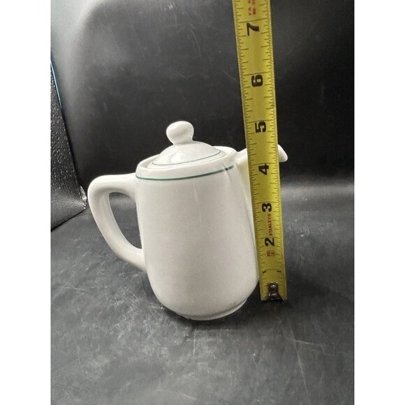 Individual Tea Coffee Pot Bauscher Weiden Porcelain Restaurant ware Green Stripe - Picture 8 of 10